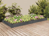 Garden Raised Bed with Liner Grey 240x120x25 cm Solid Wood Fir 364303
