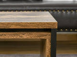 Coffee Tables Set of 2, Industrial Nest of Tables with Metal Frame for Living Room Bedroom, Rustic T3398P343241