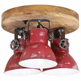 Ceiling Lamp 25 W Distressed Red 35x35x25 cm E27 371828