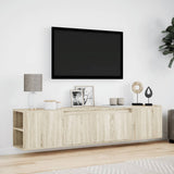 TV Wall Cabinet with LED Sonoma Oak 180x31x39.5 cm 3307956