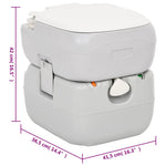 Portable Camping Toilet Grey and White 2212 L HDPE 154405