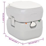 Portable Camping Toilet Grey and White 2212 L HDPE 154405