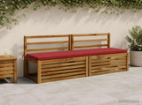 2-Piece Bench Cushions SOEST 2 pcs 100% Polyester Wine Red 949079
