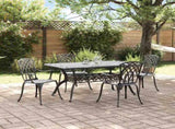 Garden Dining Set 5 pcs Black Aluminium 3334677
