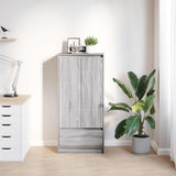 Cabinet with Drawer Grey Sonoma 55.5x34x119.5 cm Engineered Wood 861648