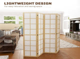 4 Panel Folding Room Divider, Freestanding Room Separator, Indoor Privacy Screen for Living Room, T3398P344231