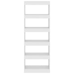 Book Cabinet/Room Divider White 60x30x166 cm Engineered Wood 811673