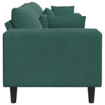 Velvet Sofa with Cushion Dark Green 208 cm Velvet 3335155