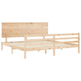 Bed Frame without Mattress Super King Size Solid Wood 3195236