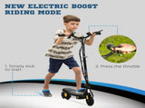 Foldable Electric Scooter, with LED Headlight, for Ages 7-14 Years - Black T3398P347578