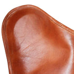 ZNTS Butterfly Chair Brown Real Leather 243728
