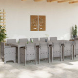 Garden Dining Set 13 pcs Light Grey Poly rattan 3378627