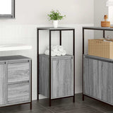 Bathroom Cabinet with Shelves Grey Sonoma 36x35x95 cm 861915