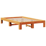 Bed Frame without Mattress Wax Brown 120x200 cm Solid Wood Pine 3308743