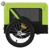 Pet Bike Trailer Green and Black Oxford Fabric and Iron 93920