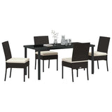 Garden Dining Set 5 pcs Cream Powder-Coated Steel 3379222