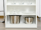 Bar Table, Dining Table with 4-Tier Storage Shelf for Breakfast Bar, Kitchen, Dining Living T3398P329823