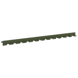 Lawn Edging 50 pcs 102 x 4 x 4 cm Steel Olive Green 8008729