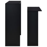 ZNTS Bar Table with 2 Table Tops Black 130x40x120 cm 280218