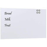 Wall-mounted Magnetic Board White 100x60 cm Tempered Glass 4008639