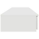 ZNTS Bedside Tables White MDF 140 x 36.5 x 16.5 cm Bedside Table 866947