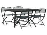 Outdoor Furniture Set Folding 5 pcs Anthracite Iron and Steel 3422896