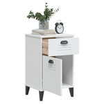 ZNTS Bedside Cabinet VIKEN White Solid Wood Pine 374914