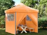Foldable Party Tent Pop-Up with 4 Sidewalls Orange 4005001