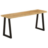 Bench with Live Edge 105 cm Solid Wood Mango 372756