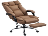 155&deg Reclining Faux Leather Swivel Office Chair - Brown T3398P424998