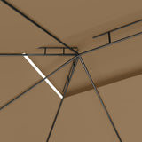 Gazebo 4x3x2.7 m Taupe 160 g/m 313916