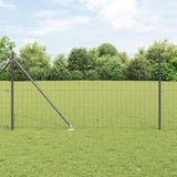 Welded Wire Fence with Spikes 25 x 1 m PVC-Coated Steel 3350684