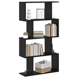 Book Cabinet Black Oak 70 x 24 x 129 cm Engineered Wood 879670