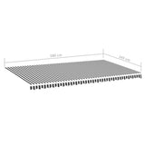 Replacement Fabric for Awning Anthracite and White 6x3.5 m 311994