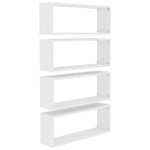 ZNTS Wall Cube Shelf 4 pcs White 60x15x23 cm Engineered Wood 807134