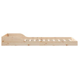 Bed Frame Natural 90 x 220 cm Solid Pine Wood 873367