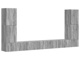 TV Cabinet Set 8 pcs Grey Sonoma Engineered Wood 3409138