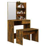 Dressing Table Set Smoked Oak 74.5x40x141 cm 3114144