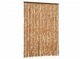 Fly Curtain Ochre and White 100x200 cm Chenille 377401