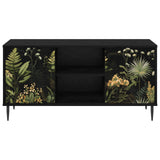TV Cabinet RHENEN 102 x 33 x 51 cm Black Oak Engineered Wood 8007049