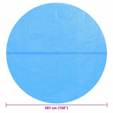 Floating Round PE Solar Pool Film 381 cm Blue 90345