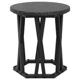 Nesting Side Table 3 pcs Black Oak Engineered Wood and Steel 868255