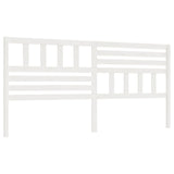 Bed Headboard White Solid Pine Wood Large Decorative Inlays 814165