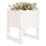 Planters 2 pcs White 40x40x52.5 cm Solid Wood Pine 822110