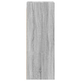 Wall Cabinet with Glass Doors Grey Sonoma 35x37x100 cm 836488
