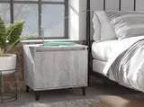 Bed Cabinets with Metal Legs Grey Sonoma 40x30x50 cm 813119