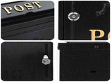 Wall Mounted Mailbox Black 29 x 13 x 41 cm Cast Aluminum 42023497