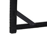 9PC Garden Rattan Dining Set Outdoor Patio Dining Table Set Weave Wicker 8 Seater Stool Black T3398P318658