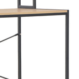 ZNTS Computer Desk Black and Oak 120x60x138 cm 20256