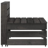 ZNTS 10 Piece Garden Lounge Set Grey Impregnated Pinewood 3068084